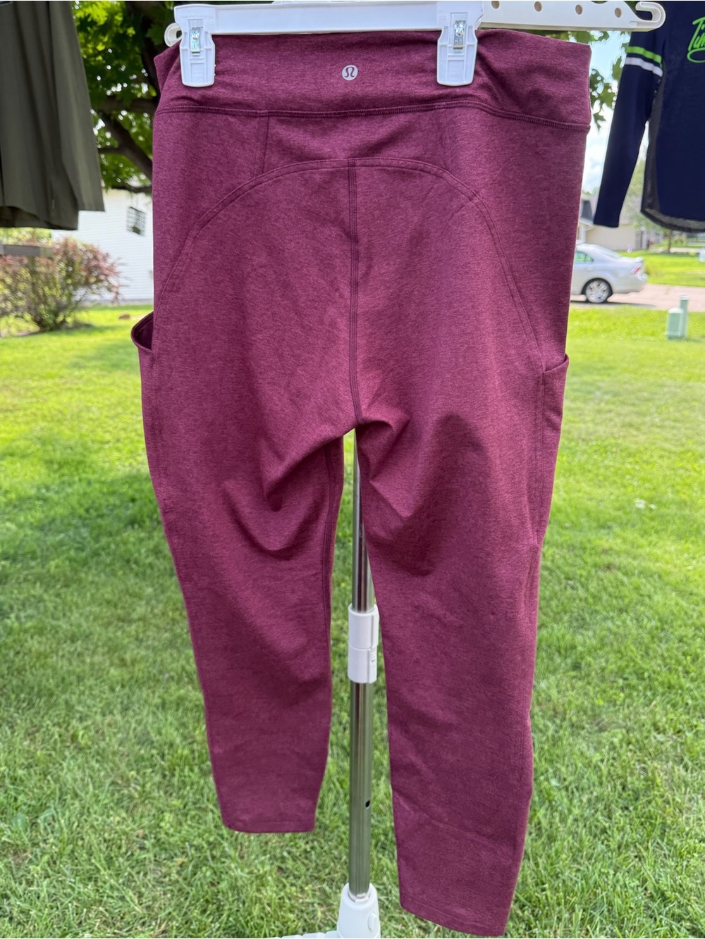 NEW Lululemon athletica Wine Maroon Performance Leggings with Side Pockets